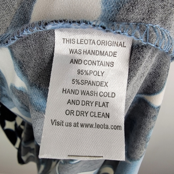 Leota Felicity Cap Sleeves Dress Midnight Full Moon Faux Wrap Aneeka Knit Small - Picture 4 of 10